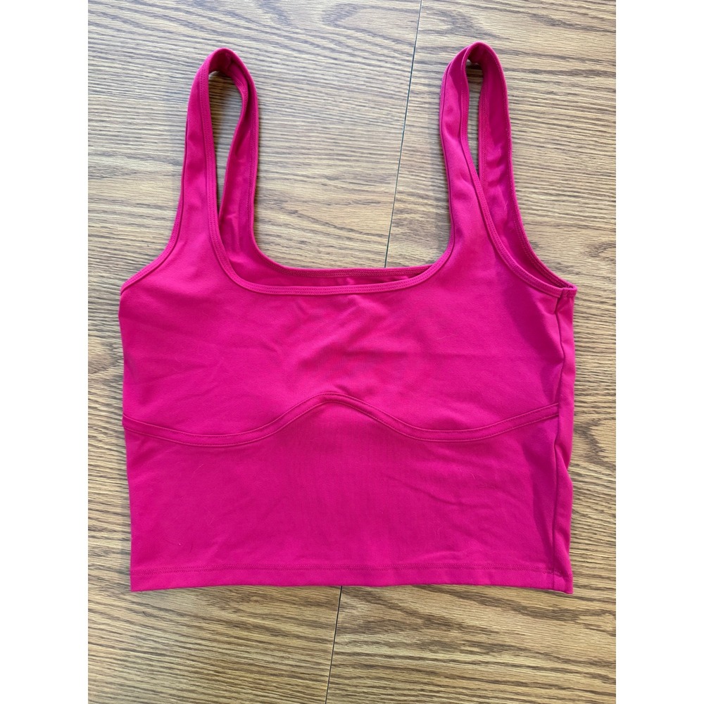 Abercrombie & Fitch Soft A&F Magenta Pink Seamed Crop Tank Top Medium